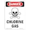 Signmission Safety Sign, OSHA Danger, 7" Height, Chlorine Gas, Portrait OS-DS-D-57-V-1066 - alternate 1